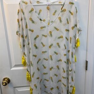 Xhilaration Pineapple Print Sheer Cover-Up